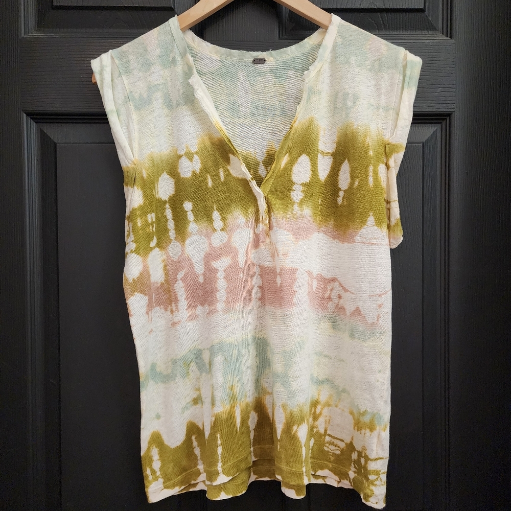 Young Fabulous & Broke Sz. M 100% Linen Loni Tee - Picture 11 of 16